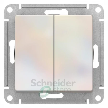 ATN000451 - ATLASDESIGN 2-клавишный ВЫКЛЮЧАТЕЛЬ, сх.5, 10АХ, механизм, ЖЕМЧУГ