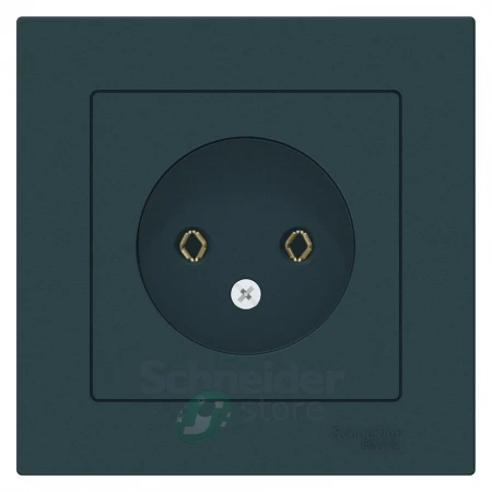 ATN000840 - ATLASDESIGN РОЗЕТКА без заземления, 16А, в сборе, ИЗУМРУД