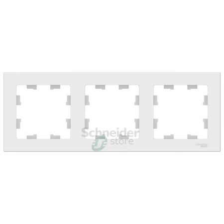 ATN000103 - ATLASDESIGN 3-постовая РАМКА, универсальная, БЕЛЫЙ