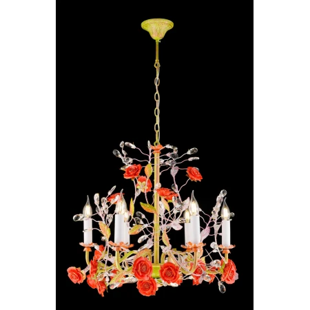 1123/6 PINK+GOLD (1) Люстра NW # 