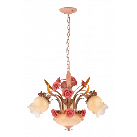 0973/3+2 PINK+DARK GREEN (1) Люстра 