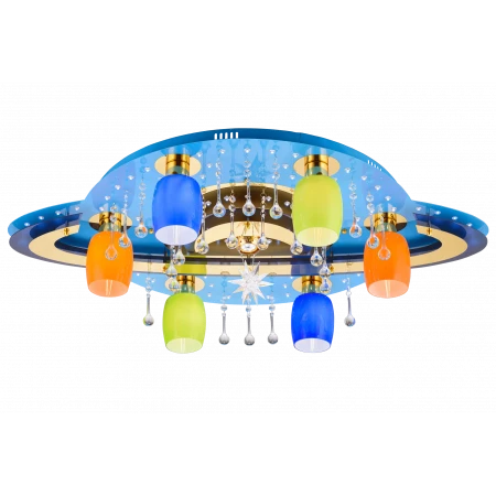 8364/5+1 BU+GD MIX (1) Люстра # 