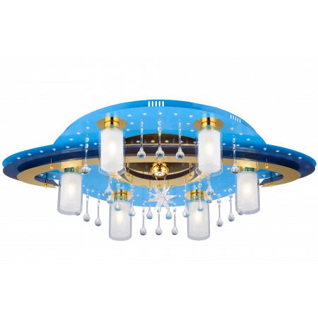 8364/6+1 BU+GD WT (1) Люстра # 