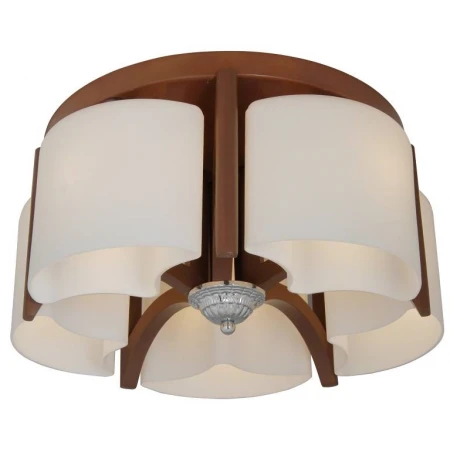 85652/5C BROWN+CHROME (1) Люстра 