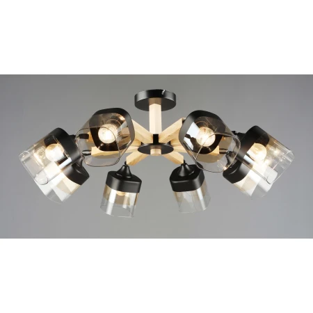 6941/8 BK+WOOD (1) Люстра RL 