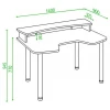 Стол компьютерный Домино Lite СКЛ-Игр140МО+НКИЛ140