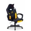 Геймерское кресло HERO CYBERZONE, желтый, черный, текстиль, экокожа