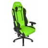 Геймерское кресло Prime, зеленый, черный, кожа искусственная