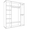 Шкаф платяной Парма Нео СП.0118.404.001/СП.1418.401.001