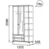 Шкаф платяной Ника-люкс 18Р