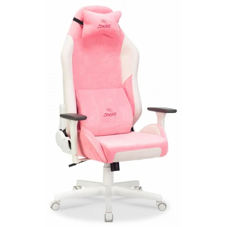 Геймерское кресло EPIC PRO, белый, розовый, текстиль