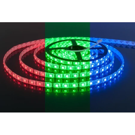 Светодиодная лента 12&nbsp;В 14,4&nbsp;Вт/м 60 Led/м 5050 IP65, RGB, 5 м Elektrostandard 5050 12V 60Led 14,4W IP65 RGB