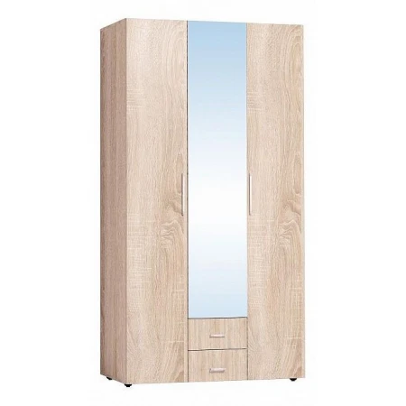 Шкаф 3-х дверный Монако дуб сонома, зеркальный 