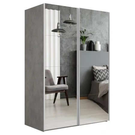 Шкафы-купе 2-х дверный Эста Дуо зеркальный 