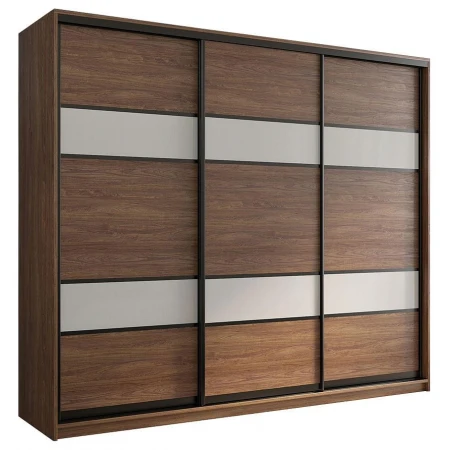 Шкафы-купе 3-х дверный Кааппи 8 белый, дуб морское дерево винтаж 