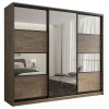 Шкафы-купе 3-х дверный Кааппи 5 дуб харбор эспрессо, зеркальный 