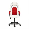 Компьютерное кресло Driver, белый, красный, текстиль, экокожа
