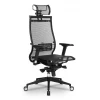 Кресло офисное Black Edition, черный, ткань сетчатая, армированная арамидным волокном
