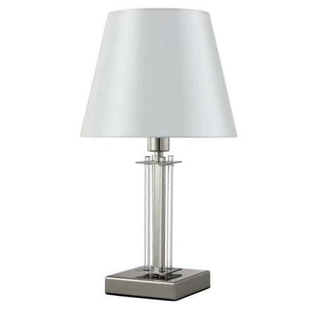 Настольная лампа Crystal lux NICOLAS LG1 NICKEL/WHITE