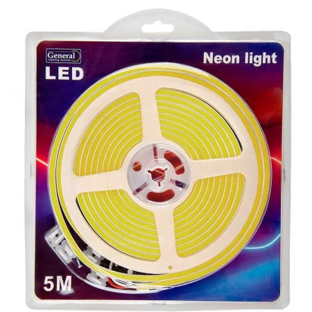 Лента "Гибкий Неон" General GLS-2835-120-9.6-12-NL-IP67-Y блистер 5м