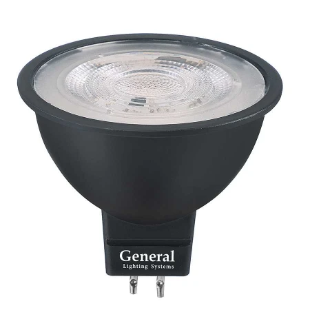 Лампа General GLDEN-MR16-DIF-7-230-GU5.3-4500 Черная Dif 30