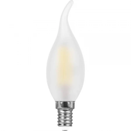 Лампа светодиодная филаментная Feron E14 9W 2700K Свеча на ветру Матовая LB-74 25959