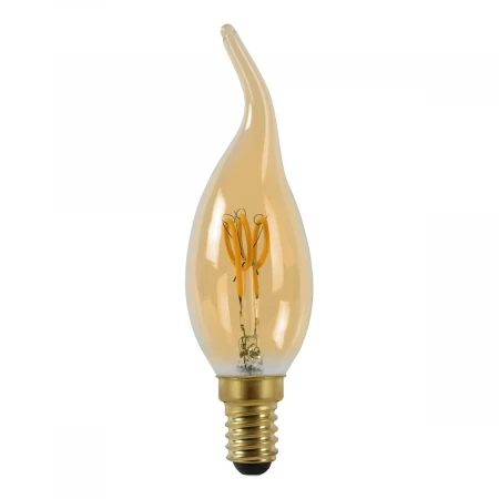 Лампа светодиодная диммируемая Lucide E14 3W 2200K янтарная 49036/03/62