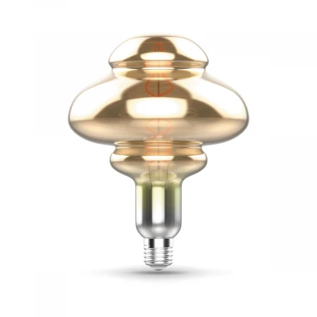 Лампа светодиодная филаментная диммируемая Gauss E27 8W 2400K серая 162802008