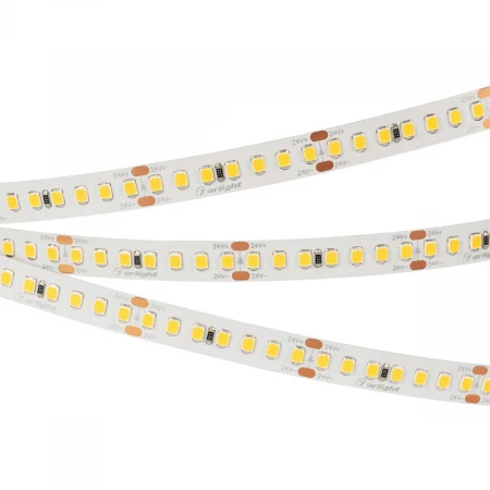 Светодиодная лента Arlight 17W/m 168Led/m 2835SMD теплый белый 5M RT-A168-10mm 24V Warm3500 028602(2)