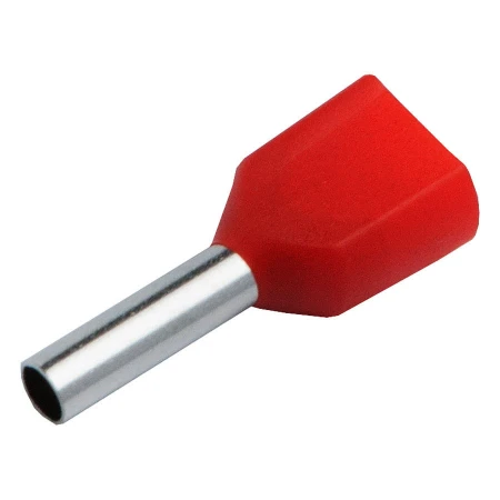 Наконечник-гильза General НГИ2 GNGI-E2-2x0,75-8-50 Темно-красный, 50 штук