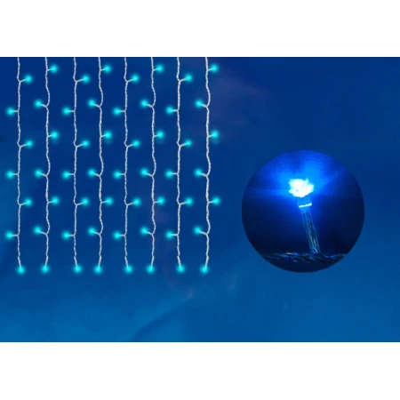 Светодиодная гирлянда Uniel занавес 220V синий ULD-C1510-160/DTA Blue IP20 UL-00006420