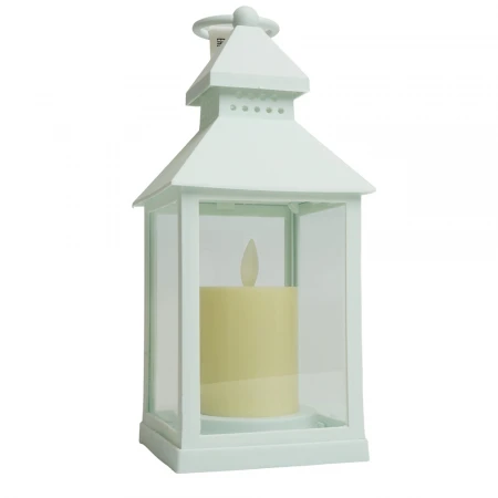 Световая фигура Свеча "Волшебный фонарь" 1LED 2700K, батарейки 3*ААА, 22см, белый, LT133