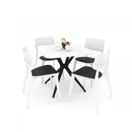 Обеденная группа Sheffilton SHT-DS135 белый/черный 1082182301