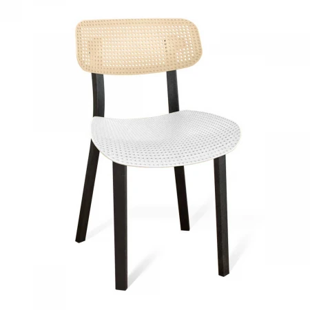 Кухонный стул Sheffilton SHT-S85 бежевый/белый/черный 2304646304