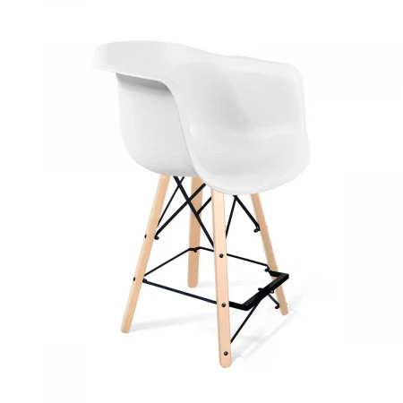 Полубарный стул Sheffilton SHT-ST31/S80-1 белый/прозрачный лак/черный 3256495201