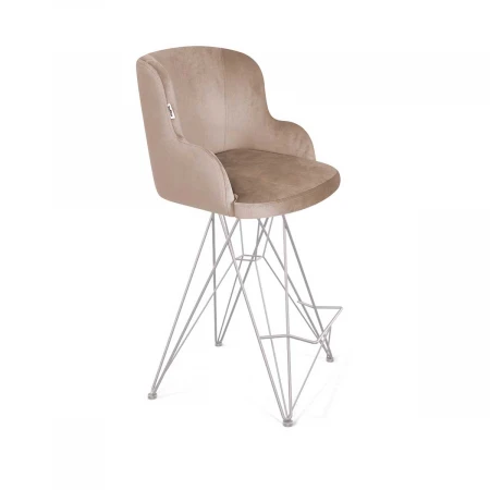 Полубарный стул Sheffilton SHT-ST39/S66-1 латте/хром лак 1833933701