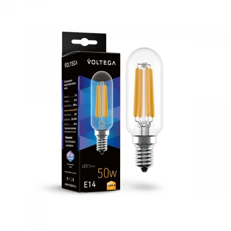 Лампа светодиодная Voltega E14 5W 4000K прозрачная 7267