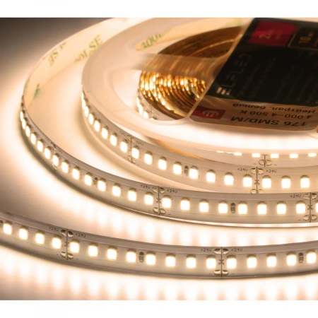 Лента светодиодная ELFLED PRO140, 176/м (2835), 24В, 16Вт/м, 30м, белый теплый 2800-3300К ELFLED-24176-PRO140ww30