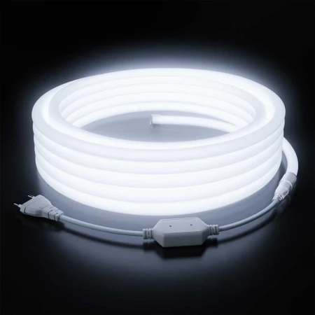 Комплект светодиодного НЕОНа Apeyron 220В, 6Вт/м, 300лм/м, 6500К, smd 2835, 144д/м, круглый, d=14, 10м, IP65 (сетевой шнур, заглушка, крепеж - 10шт) 1