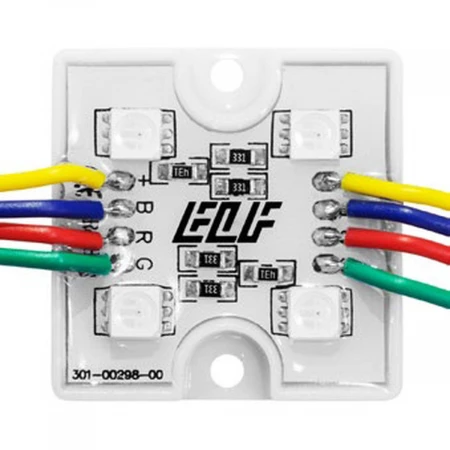 Модуль светодиодный ELF 4SMD диода 5050, 12В, RGB, тип В, корпус glue ELF-4SMD5050RGB Type B gl