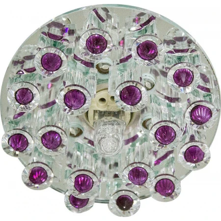 Свет-ник JCD 35W G9 RGB 2.5W прозрач/сиреневый  27876/1550 Fn *гарантия 6 месяцев