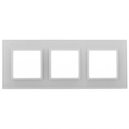 14-5103-01 ЭРА Рамка на 3 поста, стекло, Эра Elegance, белый+бел