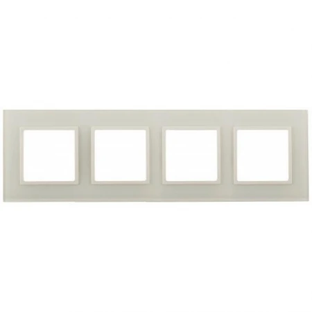 14-5104-02 ЭРА Рамка на 4 поста, стекло, Эра Elegance, сл.кость+сл.к