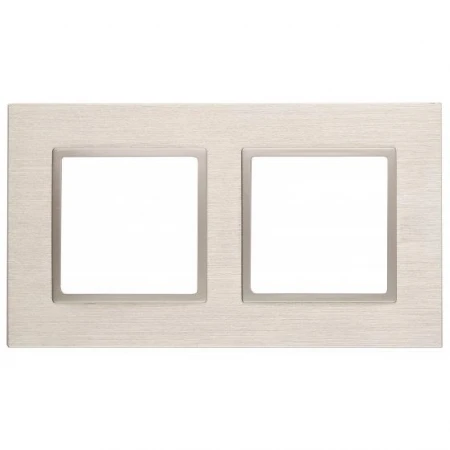 14-5202-04 ЭРА Рамка на 2 поста, металл, Эра Elegance, шампань+шамп