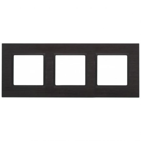 14-5203-05 ЭРА Рамка на 3 поста, металл, Эра Elegance, чёрный+антр