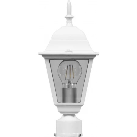 Светильник садово-парковый Feron 4203 четырехгранный на столб 100W E27 230V, белый