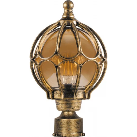 Светильник садово-парковый Feron PL3703  круглый на столб 60W 230V E27, черное золото