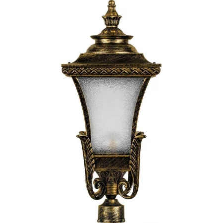 Светильник садово-парковый Feron PL4025 четырехгранный на столб 60W E27 230V, черное золото 