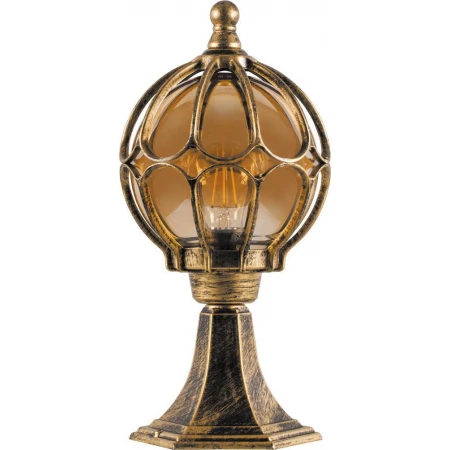 Светильник садово-парковый Feron PL3804  круглый на постамент 60W 230V E27, черное золото