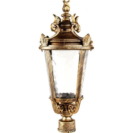 Светильник садово-парковый Feron PL4003 круглый на столб 60W 230V E27, черное золото